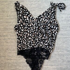 Free People Leopard Bodysuit